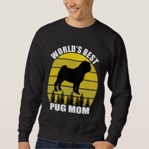 World&x27;s Best Pug Mamma, Retro Sol T Shirt Clas Lång Ärmad Tröja