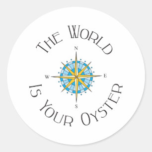 World Your Oyster Runt Klistermärke