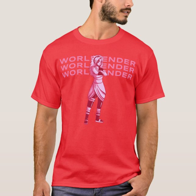 Worldender Anime Manga family T Shirt (Framsida)