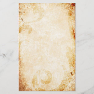 Worlder Parchment med Blommigt Flourish Brevpapper