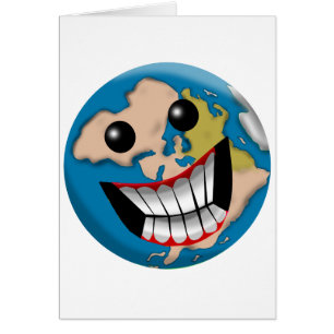 Worldly leende hälsningskort