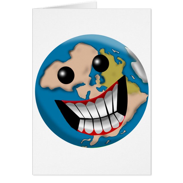 Worldly leende hälsningskort (Framsidan)