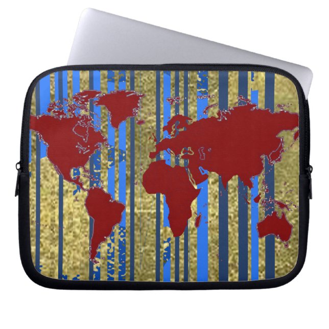 Worldmap Laptop Sleeve (Framsidan)