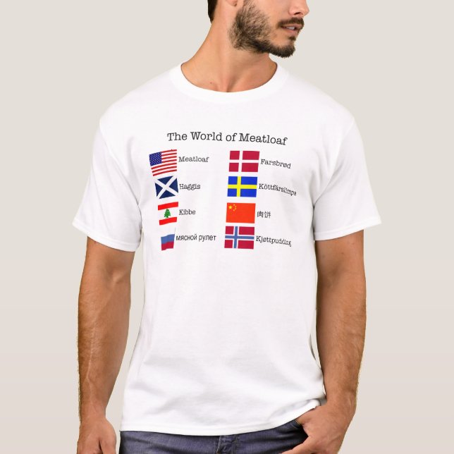 WorldMeatloaf svartbrev T Shirt (Framsida)