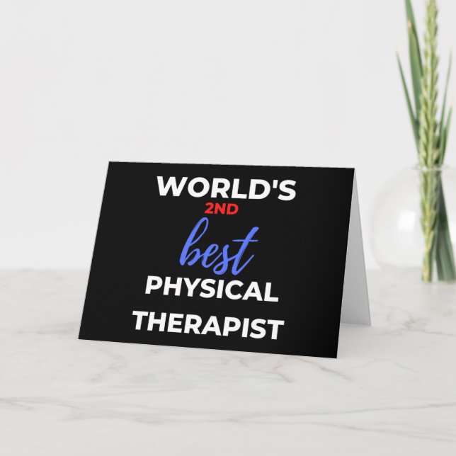 World's 2nd Best Physical Therapist Kort (Framsida)