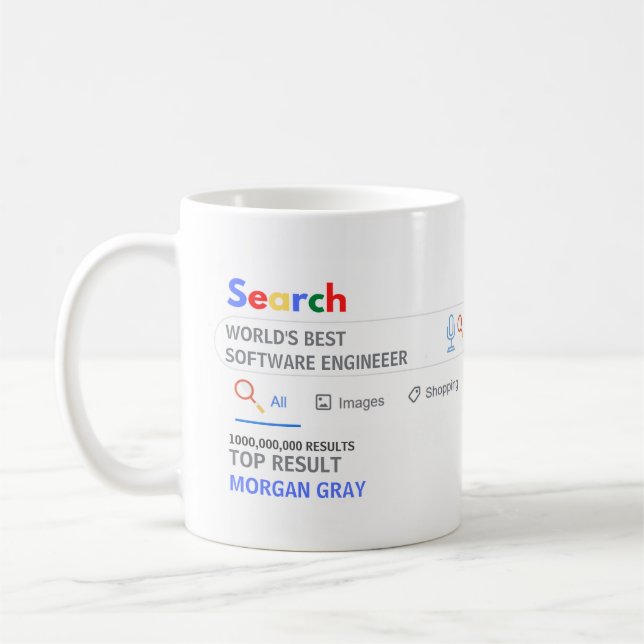 WORLDS BÄSTA INGENJÖR TOP-sökresultat i SOFTWARE Kaffemugg (Vänster)