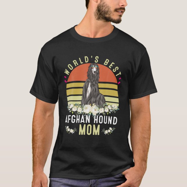 World's Best Afghan Hound Mamma Hund Mamma Funny T Shirt (Framsida)