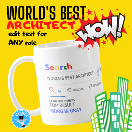 WORLDS BEST ARCHITECT FUNNY Top Search Result Kaffemugg