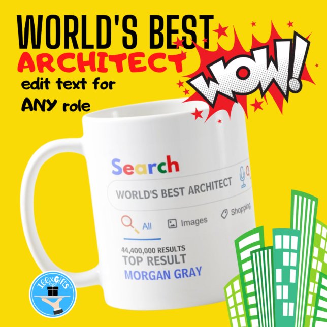 WORLDS BEST ARCHITECT FUNNY Top Search Result Kaffemugg (Skapare uppladdad)