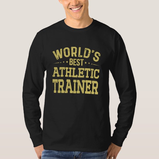 World's Best Athletic Trainer Job Title Athletic T T Shirt (Framsida)