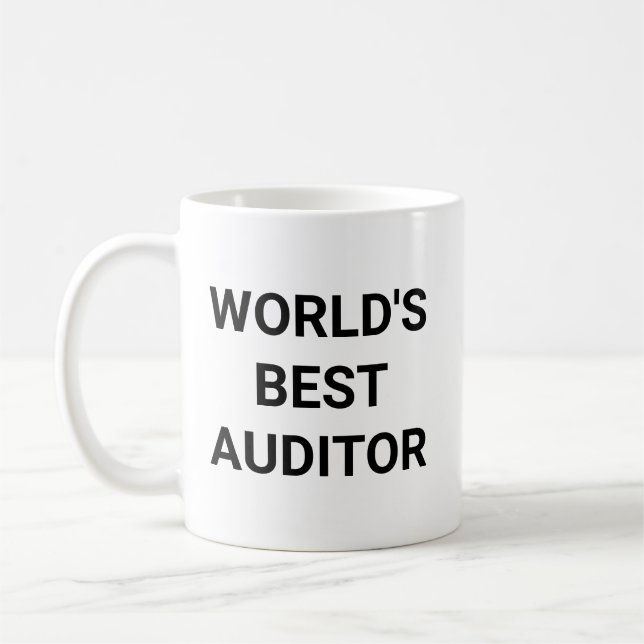 Worlds Best Auditor Funny Career Coworker Gift Kaffemugg (Vänster)