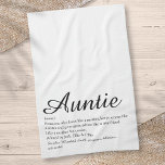 World's Best Aunt, Auntie Definition Chic Script Kökshandduk<br><div class="desc">Personalise for your special,  favourite Aunt or Auntie to create a unique gift. A perfect way to show her how amazing she is every day. Designed by Thisisnotme©</div>