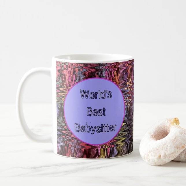 Worlds Best Babywatch Bright Abstrakt Tack Kaffemugg (Med munk)