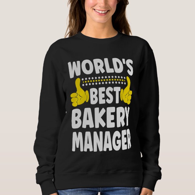 World's Best Bakery Manager Job Title Bakery Man T Shirt (Framsida)