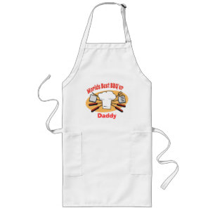 "Worlds Best BBQ'er" Anpassningsbar "Pappa" Apron Långt Förkläde