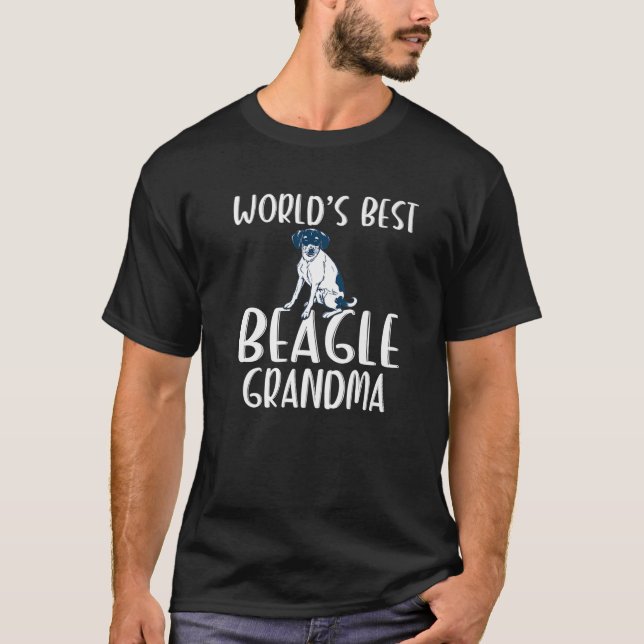 Worlds Best Beagle Grandma Beagle Grandmor T Shirt (Framsida)