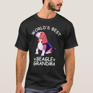 Worlds Best Beagle Grandma Granddog Hund Cute T Shirt