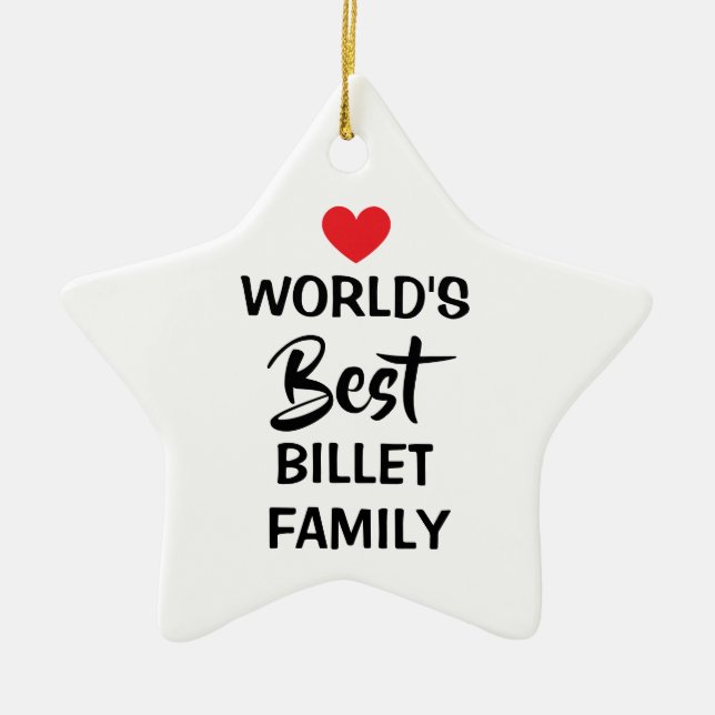 World's Best Billet Family Hanging Ornament (Framsidan)