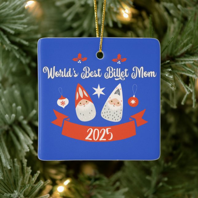 World's Best Billet Mom Custom Christmas  Julgransprydnad Keramik (Träd)