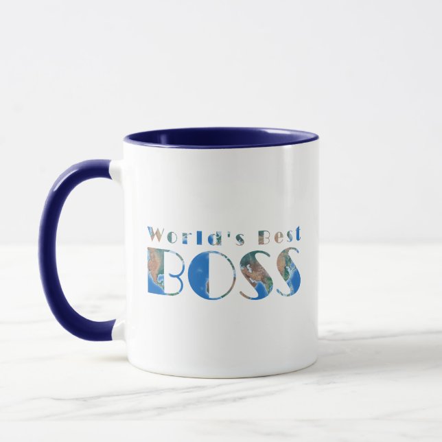 World's Best Boss, Global Land Physical Map Mugg (Vänster)
