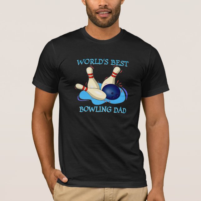 Worlds Best Bowling Pappa T-shirt (Framsida)