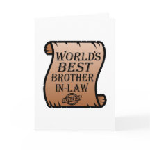 Worlds Best Brother-in-law Certificate Funny