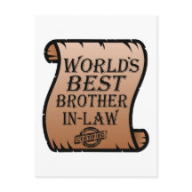 Worlds Best Brother-in-law Certificate Funny