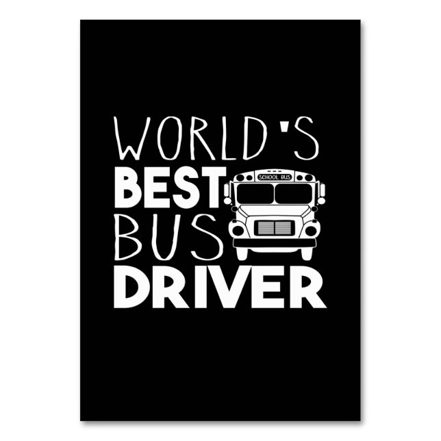 World's Best Bus Driver Bordsnummer (Framsidan)