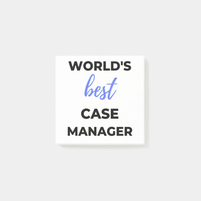 World's Best Case Manager 2 Post-it Block (Framsida)