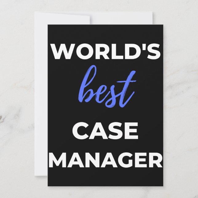 World's Best Case Manager Tack Kort (Framsida)