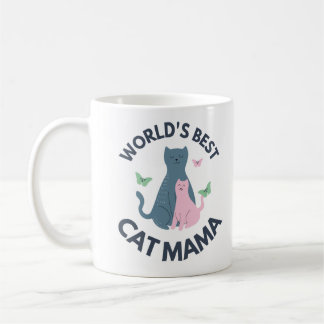 World's Best Cat Mama Kaffemugg