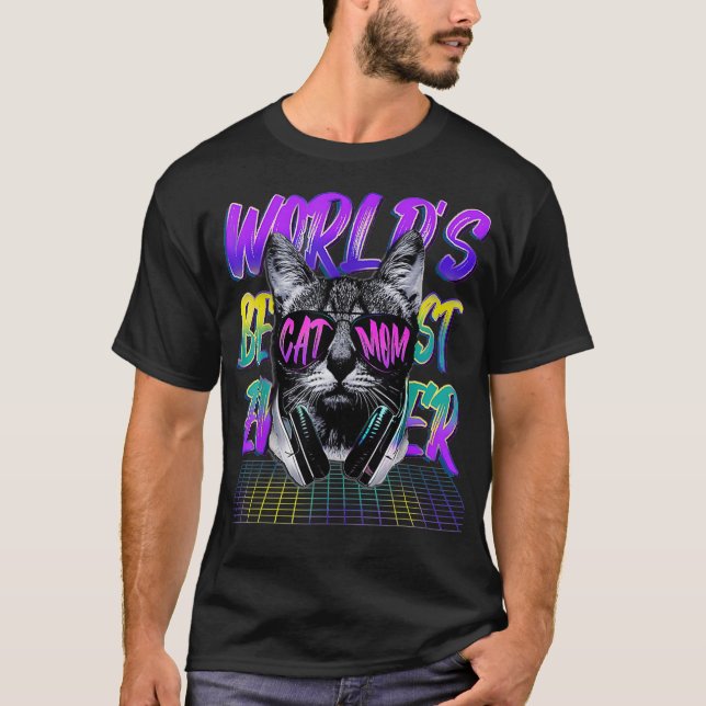 World's Best Cat Mamma någonsin Electronic Music C T Shirt (Framsida)
