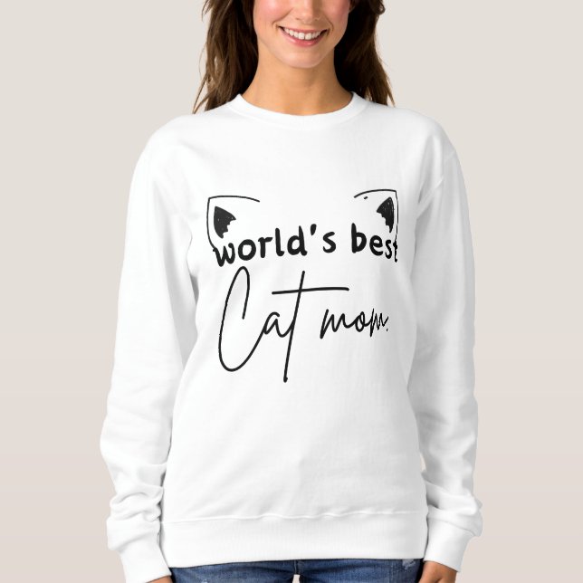 World's Best Cat Mamma Sweatshirt - Freefit Women' T Shirt (Framsida)
