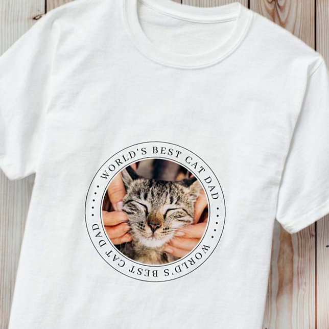 World's Best Cat Pappa Classic Simple Photo T Shirt (Skapare uppladdad)