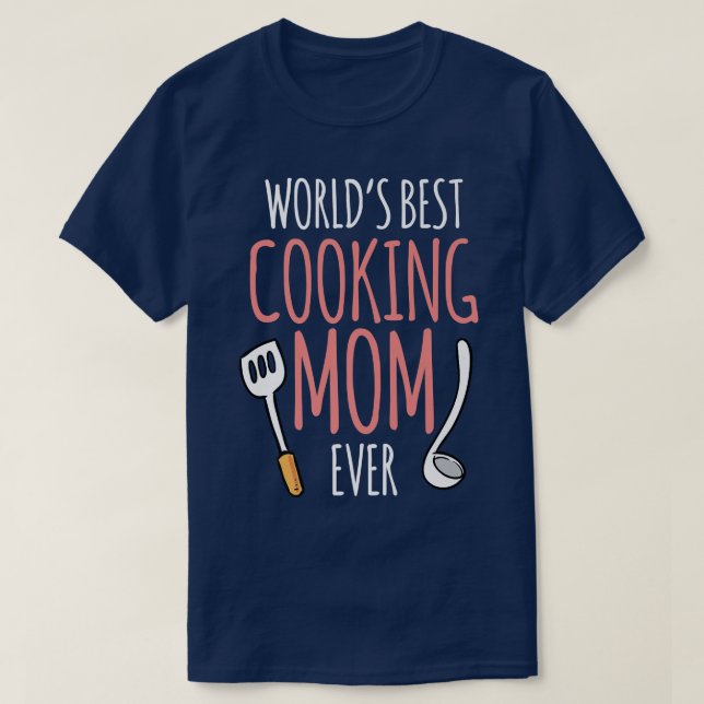 Worlds Best Cooking Mamma Mor Cook Mamma mot T Shirt (Design framsida)