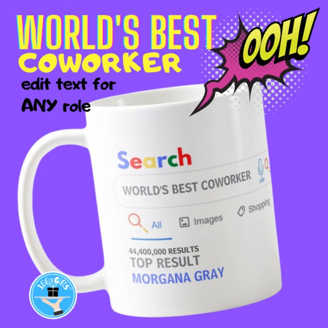 WORLDS BEST COWORKER FUNNY Top Search Result Kaffemugg (Skapare uppladdad)