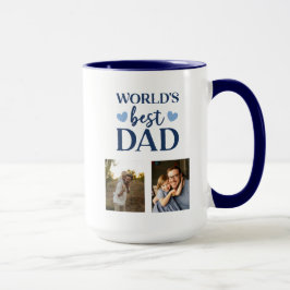 World's Best Dad 2 photo collage coffe Mug Mugg