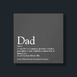 World's Best Dad Daddy Father Definition Fun Gray Canvastryck<br><div class="desc">Personalise the definition for your special dad,  daddy,  papa or father to create a unique gift for Farther's day,  birthdays,  Christmas or any day you want to show how much he means to you. A perfect way to show him how amazing he is every day. Designed by Thisisnotme©</div>