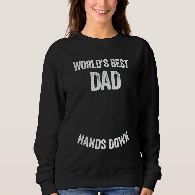 World's Best Dad Hands Down Make A Handprint T Shirt (Framsida)