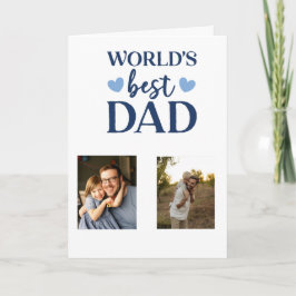 Worlds Best Dad Photo Card | Father's Day 2026   Kort