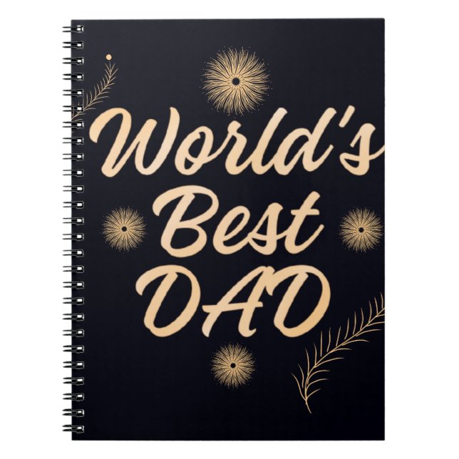 World's Best Dad  Simple Typography Fathers Anteckningsbok (Framsidan)