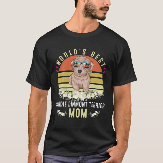 World's Best Dandie Dinmont Terrier Mamma Hund Mam T Shirt (Framsida)