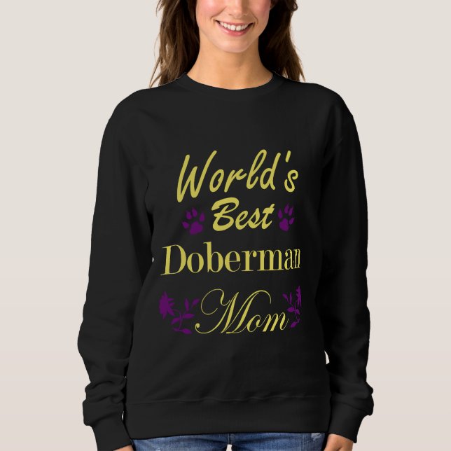 Worlds Best Doberman Mamma 94 T Shirt (Framsida)