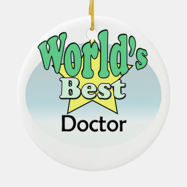 World's best Doctor Julgransprydnad Keramik (Baksidan)