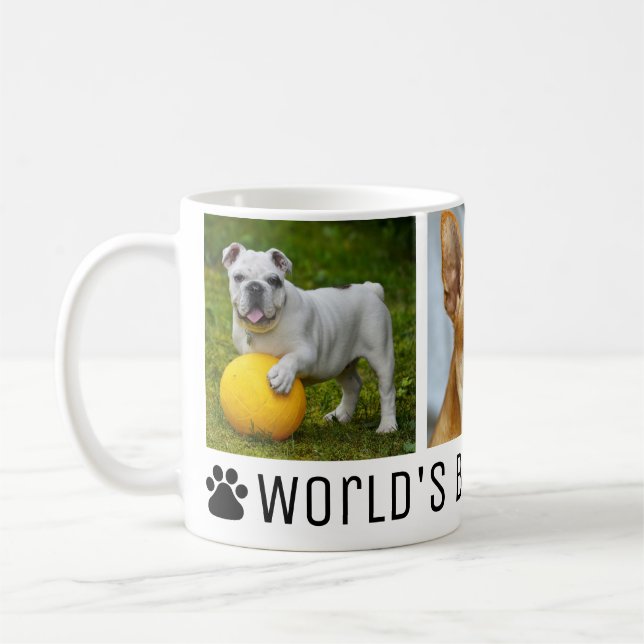 World's Best Dog Dad, Custom Photo  Kaffemugg (Vänster)