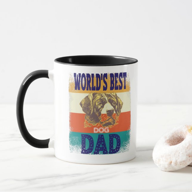 world's best dog dad mugg (Med munk)