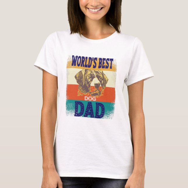 world's best dog dad t shirt (Framsida)