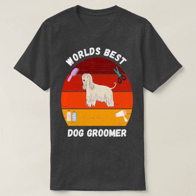 worlds best Dog groomer Dog Grooming 3 T Shirt (Design framsida)