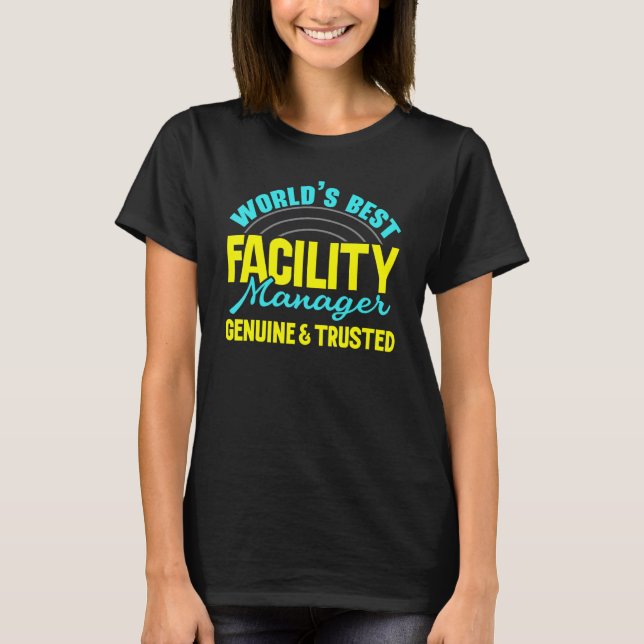 World's Best Facility Manager Job Maintenance Empl T Shirt (Framsida)