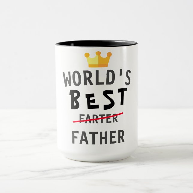 Worlds Best Farter Fars dag Gift Funny Kreativ Mugg (Center)